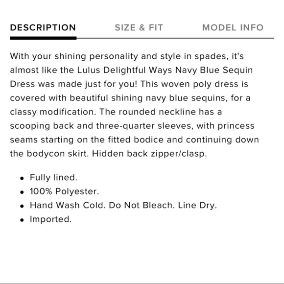 LULU’S Navy Blue Delightful Ways Sequin Mini Dress M NWT - Picture 11 of 13